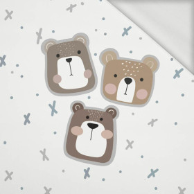 MISIE / brązowy (MIEJSKIE MISIE) - panel panoramiczny dzianina pętelkowa