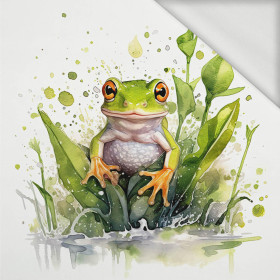 WATERCOLOR FROG - panel (75cm x 80cm) dzianina pętelkowa