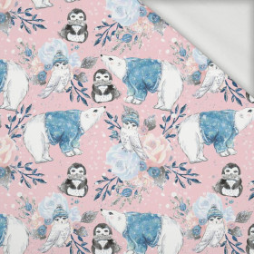 ZACZAROWANA ZIMA MIX / różowy (ZACZAROWANA ZIMA) - dresówka pętelkowa