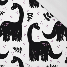 CZARNY DINO / ROŚLINY - single jersey z elastanem 