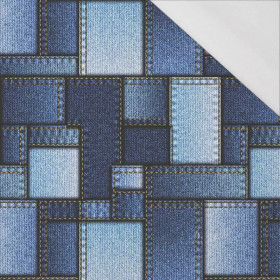 JEANSOWE ŁATY / granatowy - single jersey z elastanem 