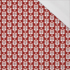 MIŁOSNE TULIPANY / czerwony (WALENTYNKOWE SERCA) - single jersey z elastanem 