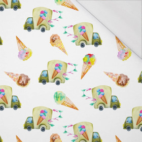 SAMOCHODY Z LODAMI (KOLOROWY TRANSPORT) - single jersey z elastanem 