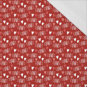LOVE WZ. 2 / CZERWONY (ZAKOCHANE PTAKI) - single jersey z elastanem 