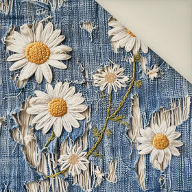 DAISIES DENIM IMITATION WZ. 3- Welur tapicerski