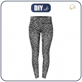 THERMO LEGGINSY DAMSKIE (GRETA) - ZEBRA WZ. 5 / szary - zestaw do uszycia