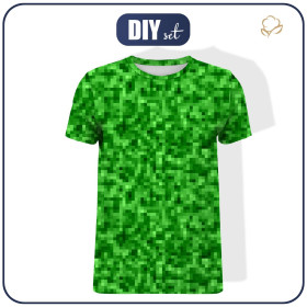 T-SHIRT MĘSKI - PIKSELE WZ. 2 / zielony - single jersey