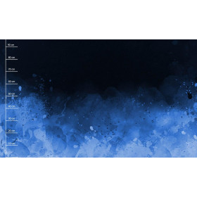 KLEKSY (classic blue) / czarny - PANEL PANORAMICZNY (95cm x 160cm)