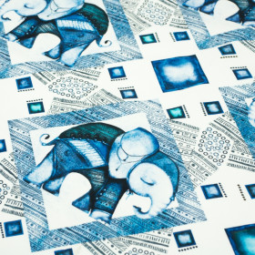 INDYJSKIE KLIMATY / niebieski - dresówka pętelkowa SP250