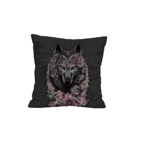 PODUSZKA 45X45 - FANTASY WOLF - welur tapicerski - zestaw do uszycia