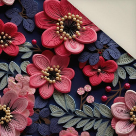 FLOWERS 3D WZ. 13- Welur tapicerski