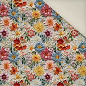 FLOWERS 3D WZ. 15- Welur tapicerski