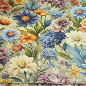 FLOWERS wz.15 (46 cm x 50 cm) - gruba ekoskóra tłoczona