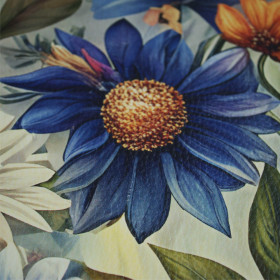 FLOWERS wz.15 (46 cm x 50 cm) - gruba ekoskóra tłoczona