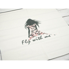 FLY WITH ME - panel dzianina pętelkowa 