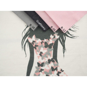 FLY WITH ME - panel dzianina pętelkowa 