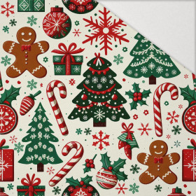 HAPPY CHRISTMAS WZ. 8 - Hydrofobowa dzianina drapana 