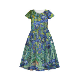 Dziecięca sukienka “Mia” - IRYSY (Vincent van Gogh) - zestaw do uszycia