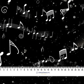 MUSIC NOTES WZ. 3 - dzianina pętelkowa z elastanem ITY