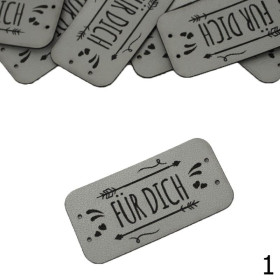 Metka ''FÜR DICH '' 2,5x5cm - kolory do wyboru 