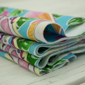 JEDNOROŻCE I LODY / błękitny - single jersey z elastanem 