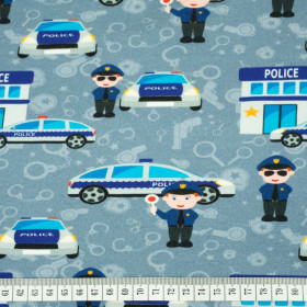 POLICJA / ciemnoszary - Jersey wiskozowy WE210