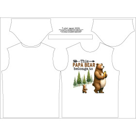 MĘSKI T-SHIRT Z WŁASNYM NADRUKIEM - THIS PAPA BEAR BELONGS TO... - ZESTAW DO USZYCIA