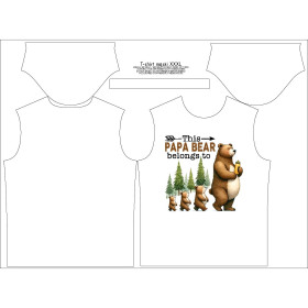 MĘSKI T-SHIRT Z WŁASNYM NADRUKIEM - THIS PAPA BEAR BELONGS TO... - ZESTAW DO USZYCIA