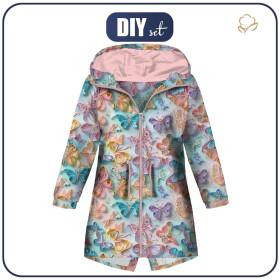 PARKA DZIECIĘCA (ARIEL) - PAPER BUTTERFLIES - zestaw do uszycia (134/140)