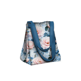 Torba XL z saszetką 2 w 1 - PASTEL FLOWERS WZ.14 - zestaw do uszycia