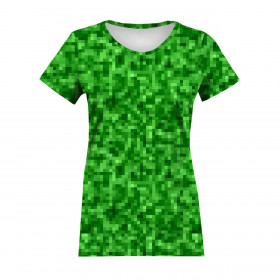 T-SHIRT DAMSKI - PIKSELE WZ. 2 / zielony - single jersey