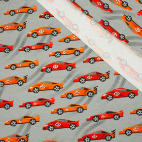 SZYBKIE BRYKI / czerwone na szarej - single jersey z elastanem TE210