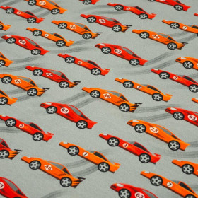 SZYBKIE BRYKI / czerwone na szarej - single jersey z elastanem TE210