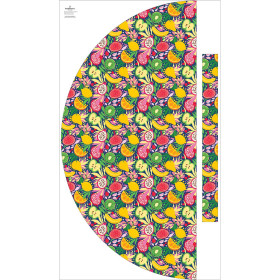 Panel na spódnicę "MAXI" - krepa/ TUTTI FRUTTI wz.3