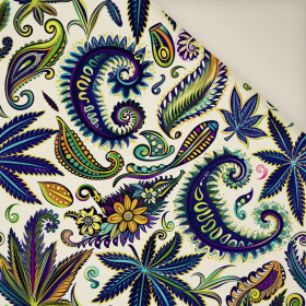 Hemp leaves WZ. 4- Welur tapicerski