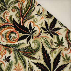 Hemp leaves WZ. 5- Welur tapicerski