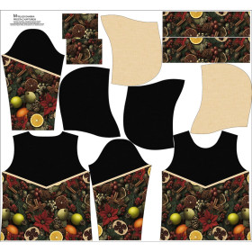 BLUZA DAMSKA (POLA) CLASSIC Z KAPTUREM - WINTER FLOWERS WZ.19 - zestaw do uszycia