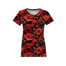 FLOWERS 3D WZ. 7 - dzianina pętelkowa z elastanem ITY