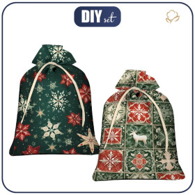 Woreczki prezentowe - RETRO CHRISTMAS - zestaw do uszycia