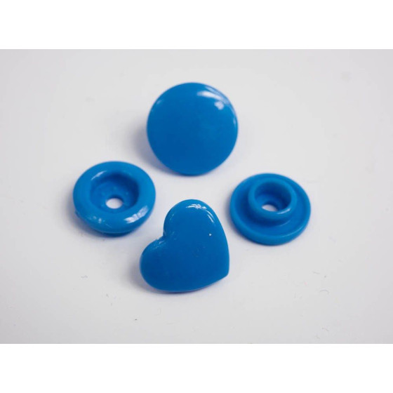 Napy KAM serca12mm - chabrowy 10kpl