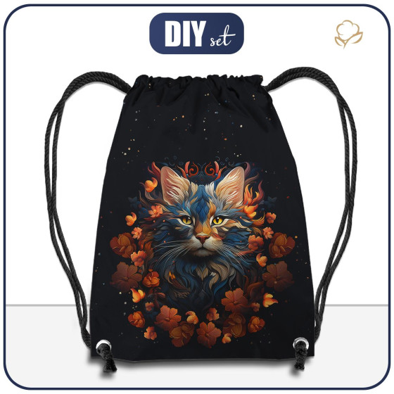 WORKOPLECAK -  ANIMALS MANDALA wz.3 (cat) - zestaw do uszycia