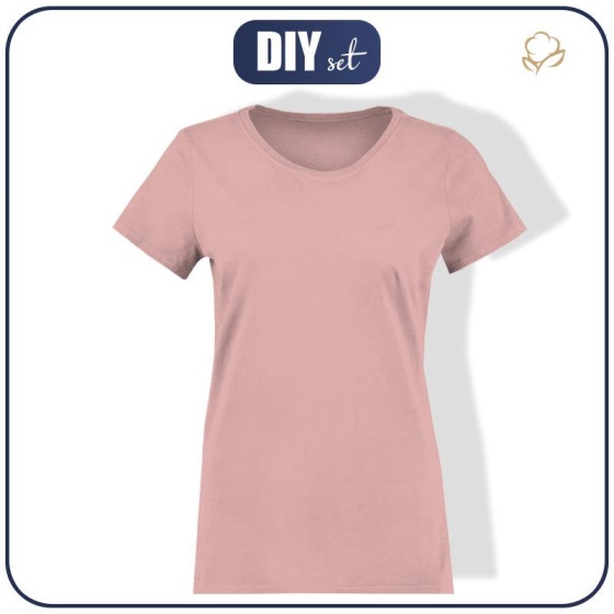 T-SHIRT DAMSKI - B-05 - ROSE QUARTZ / róż kwarcowy - single jersey