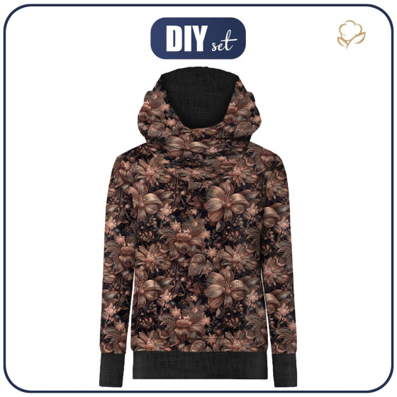 BLUZA HYDROFOBOWA UNISEX - FLOWERS WZ.10/ Mocha Mousse - zestaw do uszycia