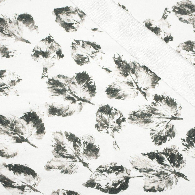 GRAUE BLÄTTER / weiß - SP250 Sommersweat