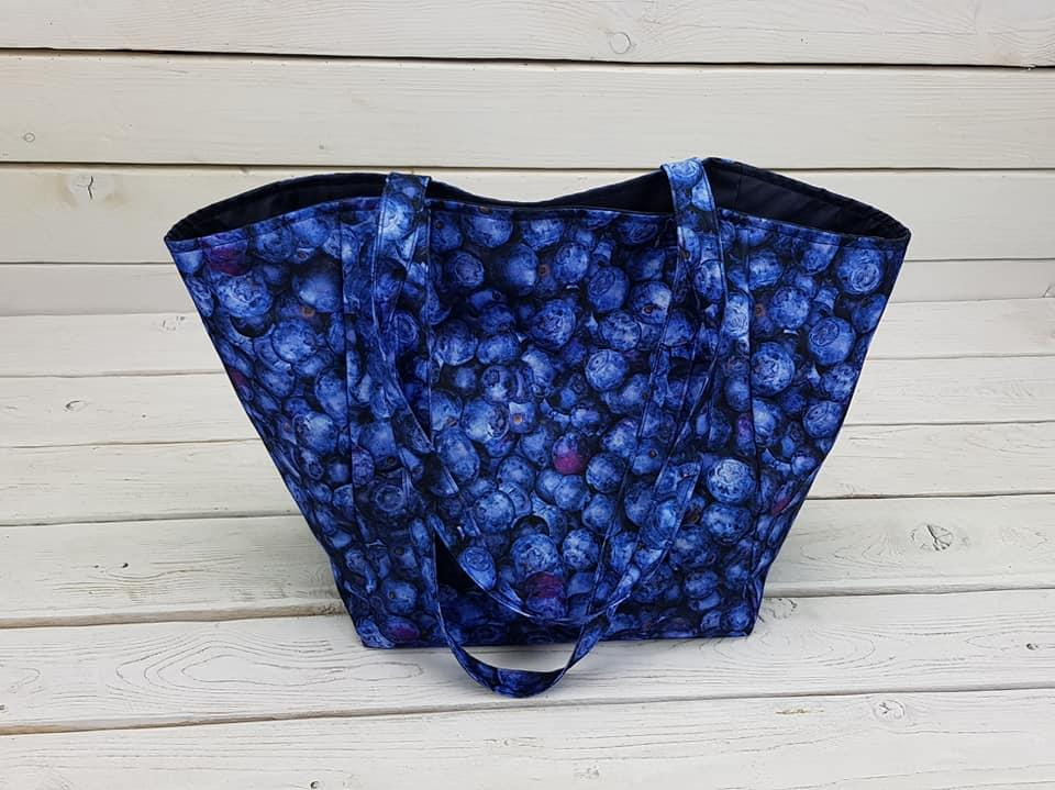 XL Tasche mit Utensilientasche 2 in 1 - BLAUBEEREN - Nähset