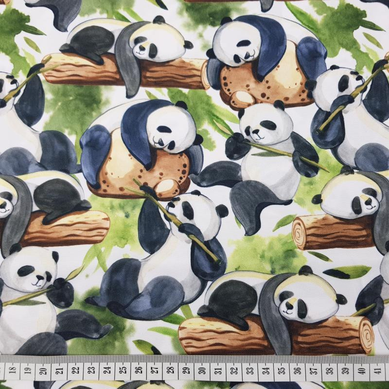 PANDAS AUF BAMBUSSEN - Wasserabweisende Webware