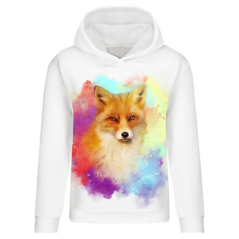CLASSIC DAMEN HOODIE (POLA) - FUCHS / regenbogenfarbig - Sommersweat