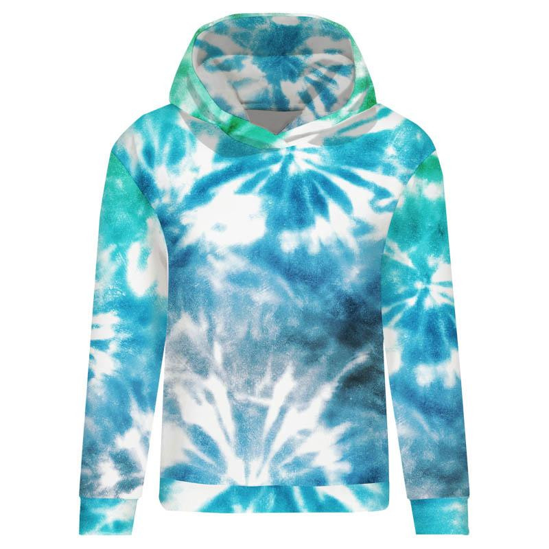 CLASSIC DAMEN HOODIE (POLA) - BATIK  Ms. 1 / blau - grün - Sommersweat