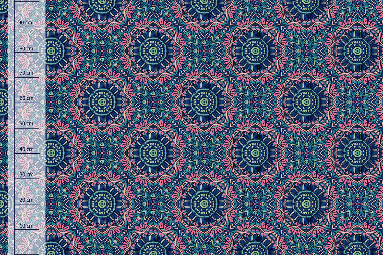 BUNTE MANDALA m. 4 - Hydrophober angerauter Wintersweat