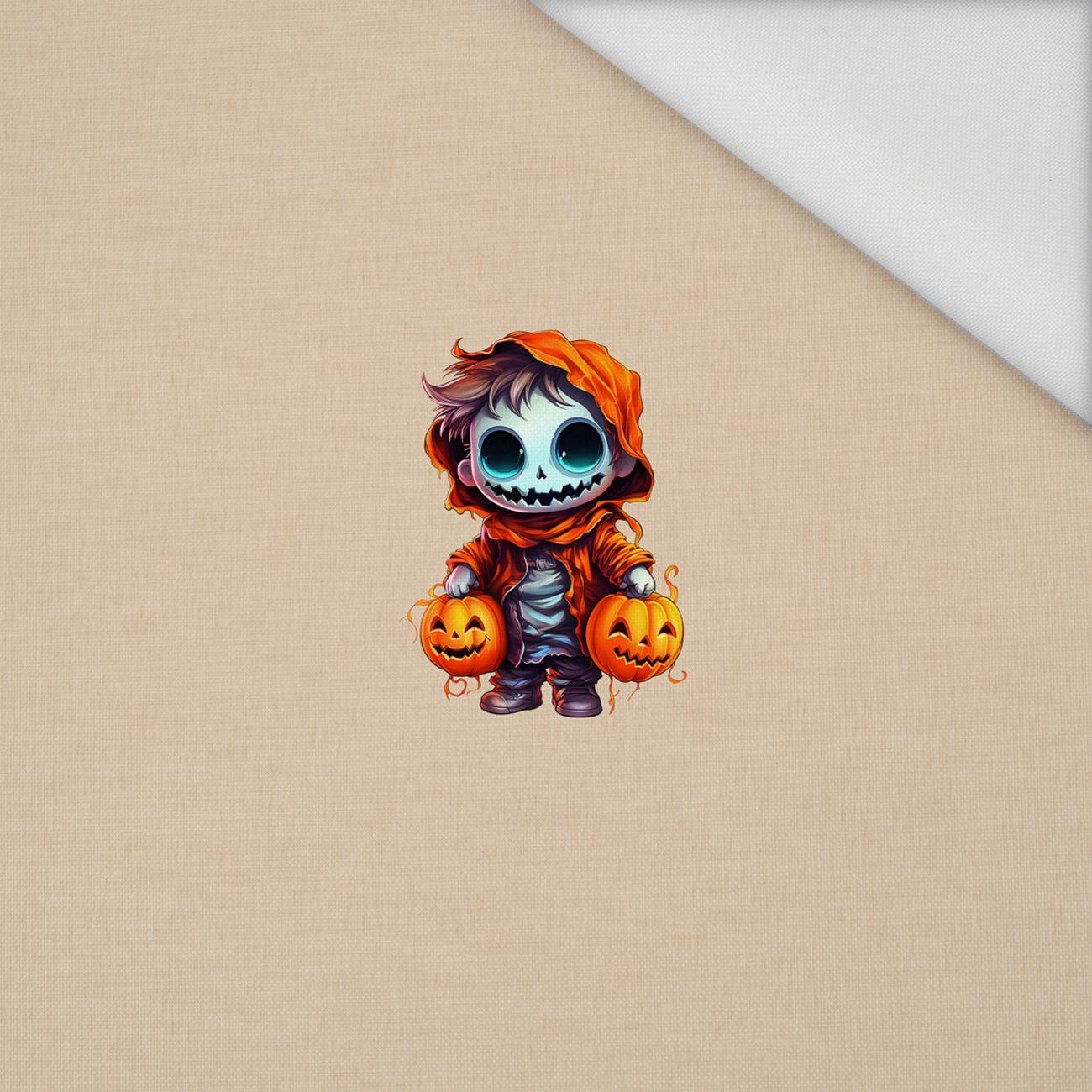 Skeleton and pumpkin cute halloween wz.8  - panel (60cm x 50cm) tkanina wodoodporna